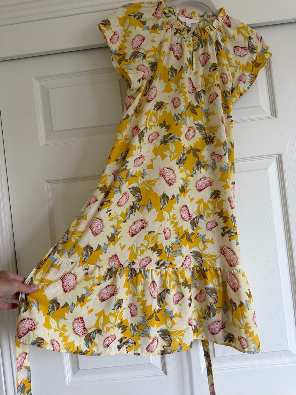 LC Lauren Conrad Yellow Floral Mini Dress
